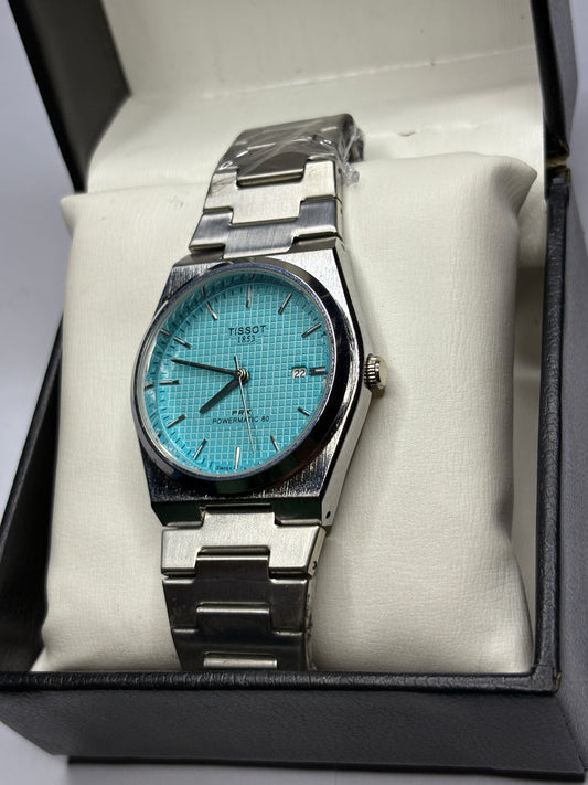 Tissot PRX 1853 - Silver Chain with Tiffany Blue Dial – Aurix